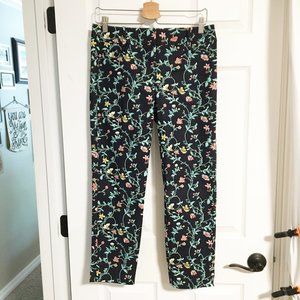 Loft Riviera Pant Floral Print Cropped Marisa Fit Size 2 NWT